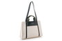 Vince Camuto Bolso Tote en Crema y Verde Oscuro